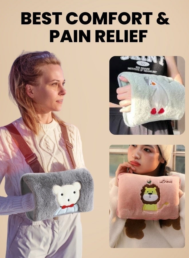 لايف إن بيور أكياس تسخين المياه الكهربائية القابلة لإعادة الشحن والمريحة المزدوجة لتخفيف الألم وتدفئة اليد وتخفيف آلام العضلات وآلام الظهر مع تدفئة اليد - Image 3